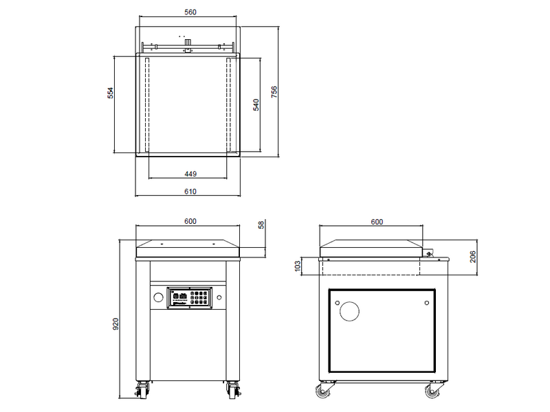 SC-520立地型不鏽鋼真空機