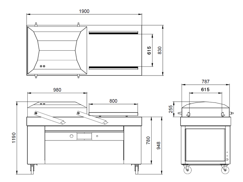 DC-800 雙槽式不鏽鋼真空包裝機