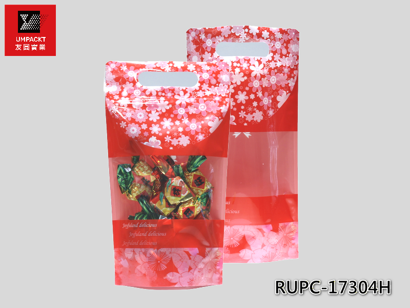 花圓手提夾鏈立袋