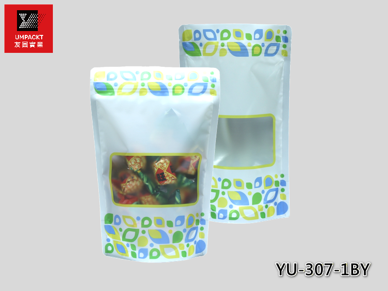 藍黃水晶夾鏈立袋(單邊電鍍鋁)