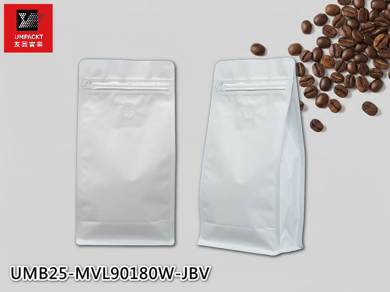 咖啡平底袋(白)氣閥-小