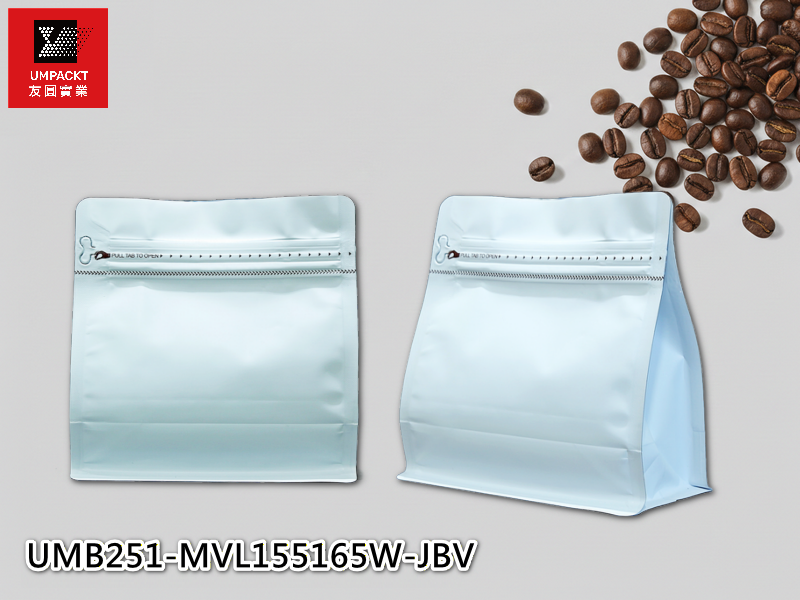 咖啡平底袋(白)氣閥-中