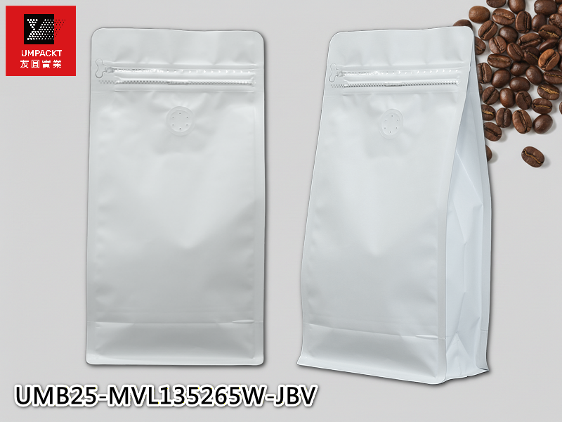 咖啡平底袋(白)氣閥-大