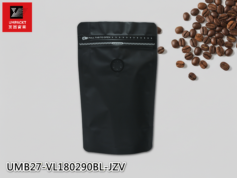 咖啡夾鏈立袋(黑)氣閥-大