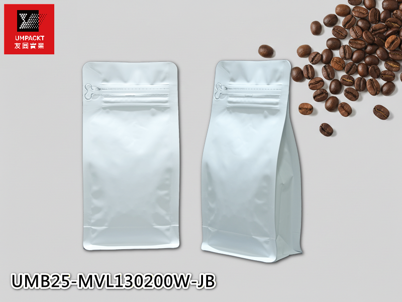 咖啡平底袋(白)-中