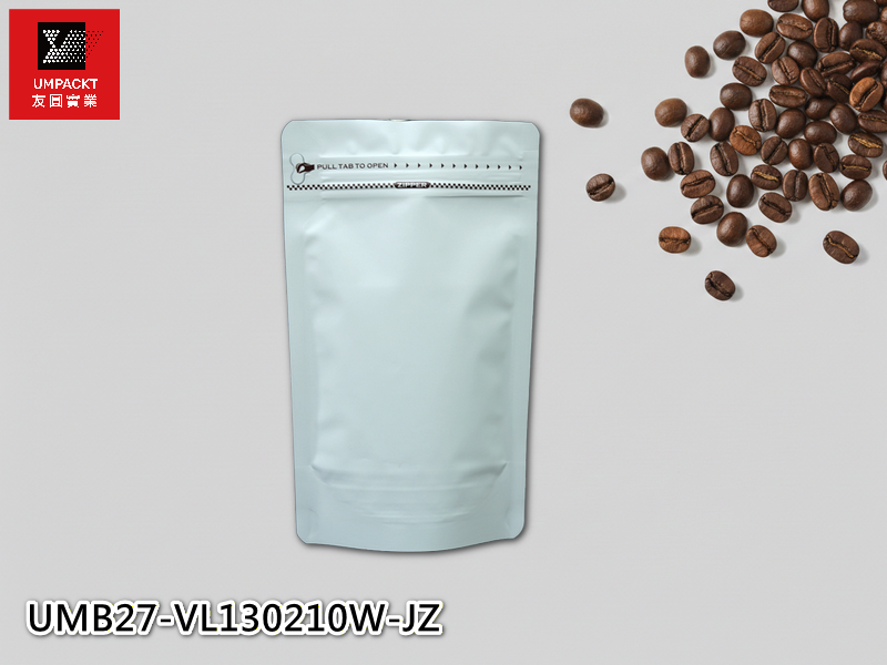 咖啡夾鏈立袋(白)-小