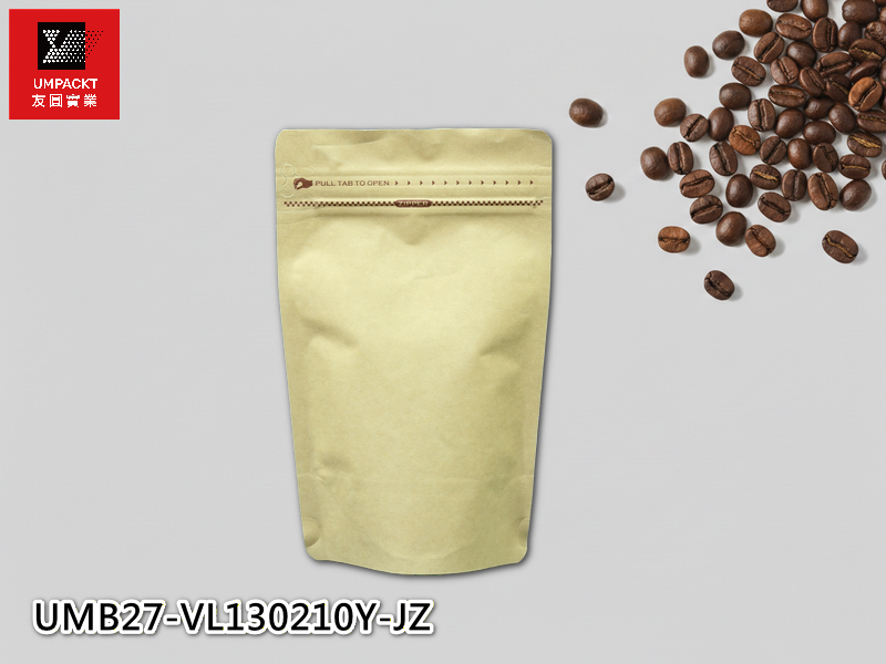 咖啡夾鏈立袋(牛皮)-小