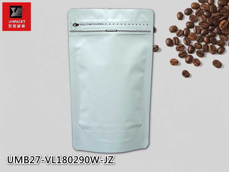 咖啡夾鏈立袋(白)-大